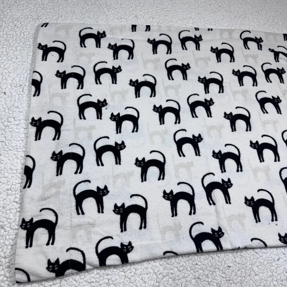 Black Cat Flannel Pillow Case Cats 28